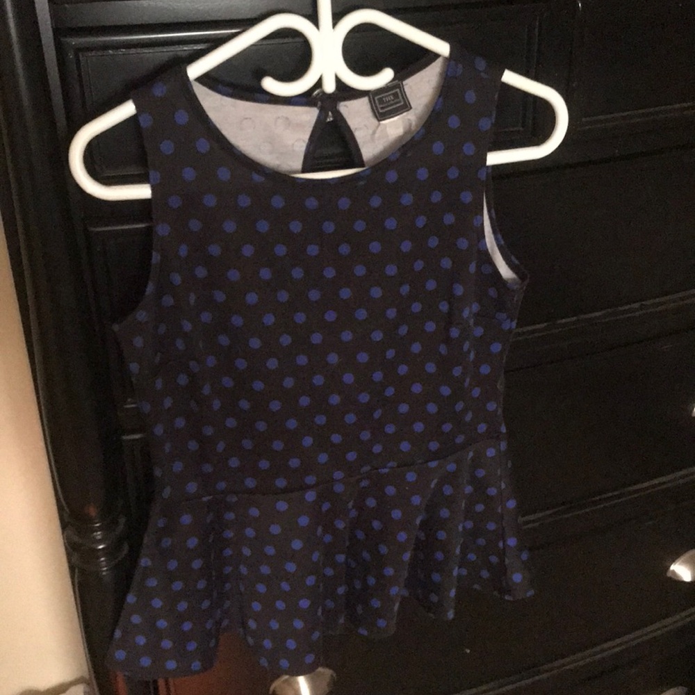 Péplum polka dot top